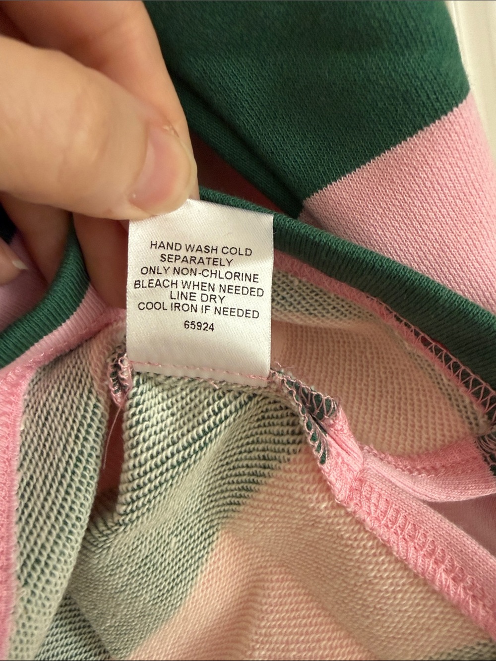Avara Pink & Green Striped Rugby Polo - Picture 4 of 5